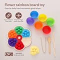 Miniatyrbilde 2 av 7: Montessori Material Tre Regnbue Brett Sensoriske Leker Form Farge Sortering Matchende Spill Barn Utdanning Leke Fin Motor Trening A
