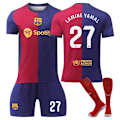 Miniatyrbild 1 av 2: Barcelona No. 27 Lamine Yamal Barn- och Vuxen Fotbollsträningsdräkt Set (24-25) XXXL