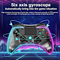 Miniatyrbillede 5 af 5: PS4-controller med 8 farver justerbar LED-belysning