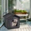 Miniatyrbillede 2 af 4: Udendørs Kattehus, Vandafvisende Udendørs Kattehus, Indendørs Hundehus, Tyk Vandafvisende Foldbar Kattetelt, Vintervarm Oxfordstof Strejfkatte Hun
