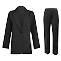 Miniatyrbillede 4 af 4: Damesæt, 2-delt Blazer-Bukser SORT BLACK S
