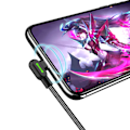 Miniatyrbillede 4 af 5: McDodo CA-4679 Vinklet Lightning-kabel, LED, 2A, 3m, sort sort sort