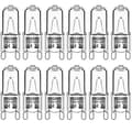 12-pack G9 Halogen Bulbs 33W 230V 2800K Warm White 380lm Clear Capsule Halogen Bulbs Dimmable No Flash No Flicker-FY-