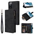 Miniatyrbillede 1 af 5: Samsung Galaxy S20 FE - Multifunktionelt Pungcover - Sort Sort Sort-X42-