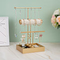 Miniatyrbillede 2 af 5: T-formet smykkeholder ring opbevaringsskab display stand