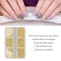 Miniatyrbillede 6 af 7: Neglekunst Perle Hemsalong Utsøgt DIY Metal Mini Negleperler Dekoration til Neglekunstner Nybegynder Guld