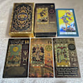 Miniatyrbillede 5 af 7: Golden Tarot 12x7cm Engelsk Deck Classic for begyndere med farvepapir Guidebog Høj kvalitet Læringskort Runer Spådom A371