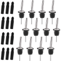 Miniatyrbild 1 av 5: 12-pack rostfria spritflaskepipetter med avsmalnande pip och långa dammskydd, oljedispenserpipetter för hällning