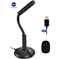 Miniatyrbillede 2 af 3: USB-computermikrofon, USB-pc-mute-knap med LED-indikator, plug & play, kompatibel med Mac/Windows