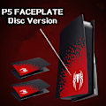 Miniatyrbillede 3 af 5: Premium ABS erstatningsskal tilbehør til PS5-cover, hård frontplade passer til Playstation 5 Spiderman-Perfekt 1.0 Disc SPID