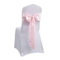 Miniatyrbilde 1 av 5: Sett med 10 dekorative stoltrekk i sateng med rosett designet for bryllup‘-HJ-