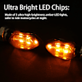 Miniatyrbillede 2 af 5: 4-pak Mini LED Blinklys til Motorcykel, Vandtætte, Godkendte For- og Bagblinklys, Universal 12V, Kompatibel med Harley Kawasaki Yamaha