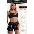 Miniatyrbilde 3 av 5: Polstrede sømløse Shapewear truser Hip Enhancer undertøy Shaper shorts for kvinner