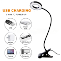 Miniatyrbillede 2 af 3: Selfie Ring Light Stativ til Live Stream/makeup, Clip On, Fleksible Arme  (FMY)