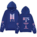 Miniatyrbild 1 av 5: Bts unisex huvtröja Casual huvtröja Cosplay jacka topp blå Blue XXL