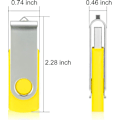 Miniatyrbillede 4 af 5: 10-pak USB-stik USB 2.0 tom enhed Bulk-pak Drejelig Memory Stick Viktig lagring Jump Drive Zip Drive 10 Pak Gul 10 Pack Yellow 32GB
