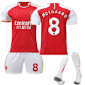 Miniatyrbillede 1 af 3: 2023-2024 Arsenal Hjemme Børnefodbolddragt med nr. 8 Ødegaard strømper-X42- 22