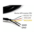 Pikkukuva 3 / 5: 2024 Rs232 GPS Meri-GPS-vastaanotinantennimoduuli Nmea 0183 Nopeus 4800 Jännite 12 V Kaapeli on 5