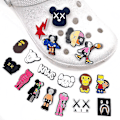 Pikkukuva 4 / 5: 18 kpl Kaws-teemaisten kenkäkoristeita Clog-sandaaleille ja Crocs-kenkien tarvikkeille