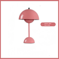 Miniatyrbillede 1 af 5: Nordisk dansk blomsterknopp bordlampe, bryllupslokale, soveværelse, skrivebordsdekoration, lampe, sengelampe (genopladelig) Rosa