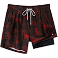 Pikkukuva 1 / 3: SURFCUZ uimahousut kompressio-vuorellisilla stretch-uimashortseilla Tummanpunainen‘-HJ- Dark Red M