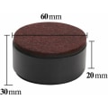 Miniatyrbild 5 av 5: Möbelben 3cm kolstål möbelhöjare, kolstål sänghöjare 6cm, möbelhöjare för möbelhöjd 3cm, rund svart