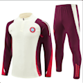 Miniatyrbillede 1 af 2: 2425 Ny Bayern Fodbold Langærmet Halv Zip Træningstrøje til Voksne og Børn Beige Beige-X42- Beige 12