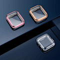 Miniatyrbild 5 av 5: 3-pack fodral kompatibelt med Apple Watch Series SE 6/5/4 44mm skärmskydd, helskyddande fodral, transparent/roséguld/rosa