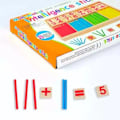 Miniatyrbilde 4 av 7: Tretrening Læringshjelpemidler Nummer Matematikk Tellingsspill Fargerike Tellestaver Barn Læring Utdanning Leker
