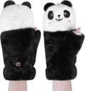 Flickor Pojkar Panda Mönster Termiska Handskar Tjocka Lurviga Vinterhandskar Vantar Present-FY-