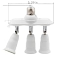 Pikkukuva 2 / 5: 3-in-1 E27 LED-lampun jakaja-adapteri Lamppukannan