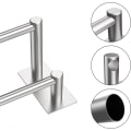 Miniatyrbilde 3 av 5: Håndkleholder for bad, selvklebende veggmontert håndklestang uten boring, børstet rustfritt stål, rust- og ripebestandig (40 cm, sølv)