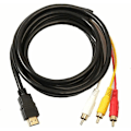 Miniatyrbilde 1 av 4: HDMI RCA 3-kabel HDMI til RCA-konverteradapterkabel Enveis transmisjonssenderledning fra HDMI 1,5 m RCA