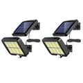2-pack 2000 Lumen 160 Solar Wall Lights IP65 Waterproof Wired Motion Sensor Security Lighting 360 D-FY-