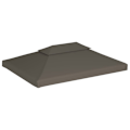 Pikkukuva 2 / 6: vidaXL Paviljongin katto tuuletusaukolla 310 g/m² 3x3 m ruskea brun 4900