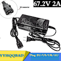 Miniatyrbillede 1 af 5: 67,2V 2A lithium batterioplader til 60V lithium-ion batteri elcykeloplader med PC-stik IEC-stik -JJ- US