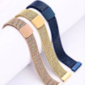 Miniatyrbilde 7 av 7: 18 mm 20 mm 22 mm metallrem for Garmin Vivoactive 3 4 4s Band Watch Venu 2 2s SQ Forerunner 645 Armbånd Silikonløkke Nylon Håndled Nylon Bl Nylon Bl Nylon Blue For Venu Music