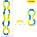 Miniatyrbilde 4 av 5: 2-pakks Tangle Twist Fidget Toys/Sansestimulerende leker Multifarget