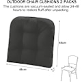 Miniatyrbilde 5 av 5: Utesofa Puter Sett med 2, Utemøbler Gulvputer NAVY-X42- BLUE