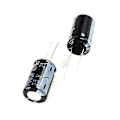 Miniatyrbillede 3 af 3: 2 stk. 4700uf 25v 105c Elektrolytiske kondensatorer Sorte 26x16mm