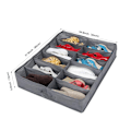 Pikkukuva 2 / 5: Setof2UnderBedShoeStorageOrganizer,UnderBedShoeStorageBoxwithLidFits24PairsTotal-ClearFoldableUnderbedStorageSolution