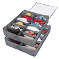 Pikkukuva 1 / 5: Setof2UnderBedShoeStorageOrganizer,UnderBedShoeStorageBoxwithLidFits24PairsTotal-ClearFoldableUnderbedStorageSolution
