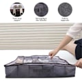 Pikkukuva 3 / 5: Setof2UnderBedShoeStorageOrganizer,UnderBedShoeStorageBoxwithLidFits24PairsTotal-ClearFoldableUnderbedStorageSolution