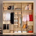 Miniatyrbilde 3 av 6: Utvidbar klesstativ garderobe klesstativ rustfritt stål