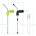 Miniatyrbild 2 av 5: 2-pack ölsnorkel, dubbel ölsnorkel, alkoholdrickande snorkel, alkoholdrickande snorkel med 2 borstar, för familjeunderhållning fest semester bar födelsedag nyår