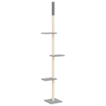 Miniatyrbilde 2 av 9: vidaXL Gulv-til-tak kløsetre lysegrå 267,5-297,5 cm Grå 6050