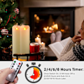 Miniatyrbilde 6 av 8: 2 stk LED Blokklys, Ekte Vaks 25cm med Fjernkontroll for Hjeminnredning 3 x 25 cm (2 stycken) 3 x 25 cm (2 stycken)
