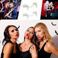 Miniatyrbillede 5 af 5: 5 stk. Retractable Vampire Tand: Falske Tænder Cosplay Vampire Tand Gebis Ornament - Halloween Fest rekvisit