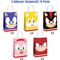 Pikkukuva 1 / 3: Sonic-aiheiset ruskeat paperikassit syntymäpäiville