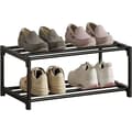 2-Tier Shoe Rack, Small Narrow Shoe Rack, Anti-Rust Coating, Suitable for Dorms, Apartments, Balconies, Stackable Narrow Shoe Rack-FY-